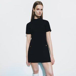 NWT Zara High Collar Dress